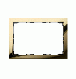 Metal frame for 7” touch panel, polished brass